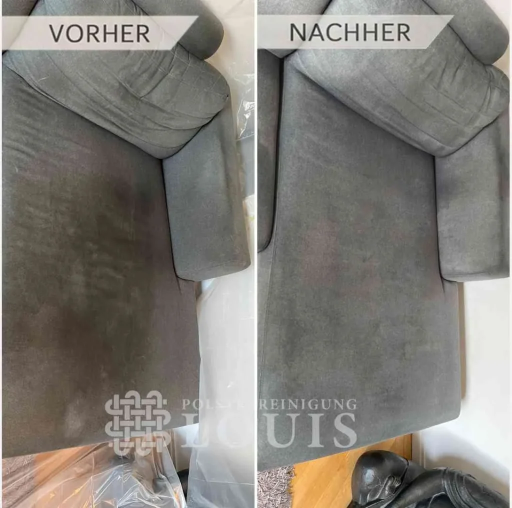 Professionelle polsterreinigung vorher nachher - Polsterreinigung Louis München