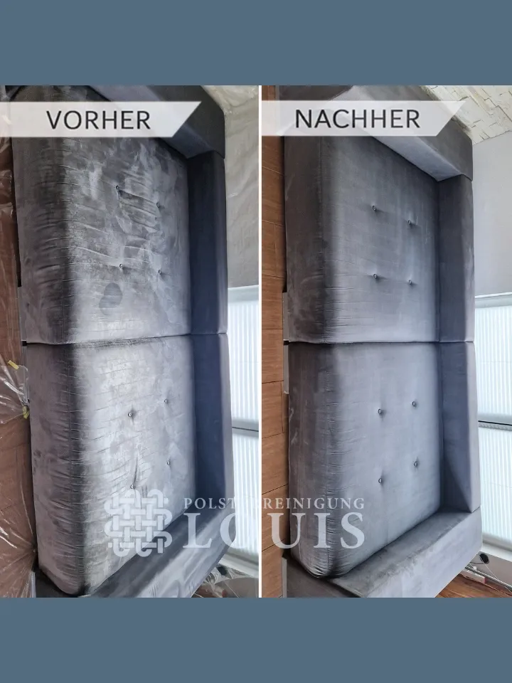 Vorher Nachher Vergleich der Polsterreinigung