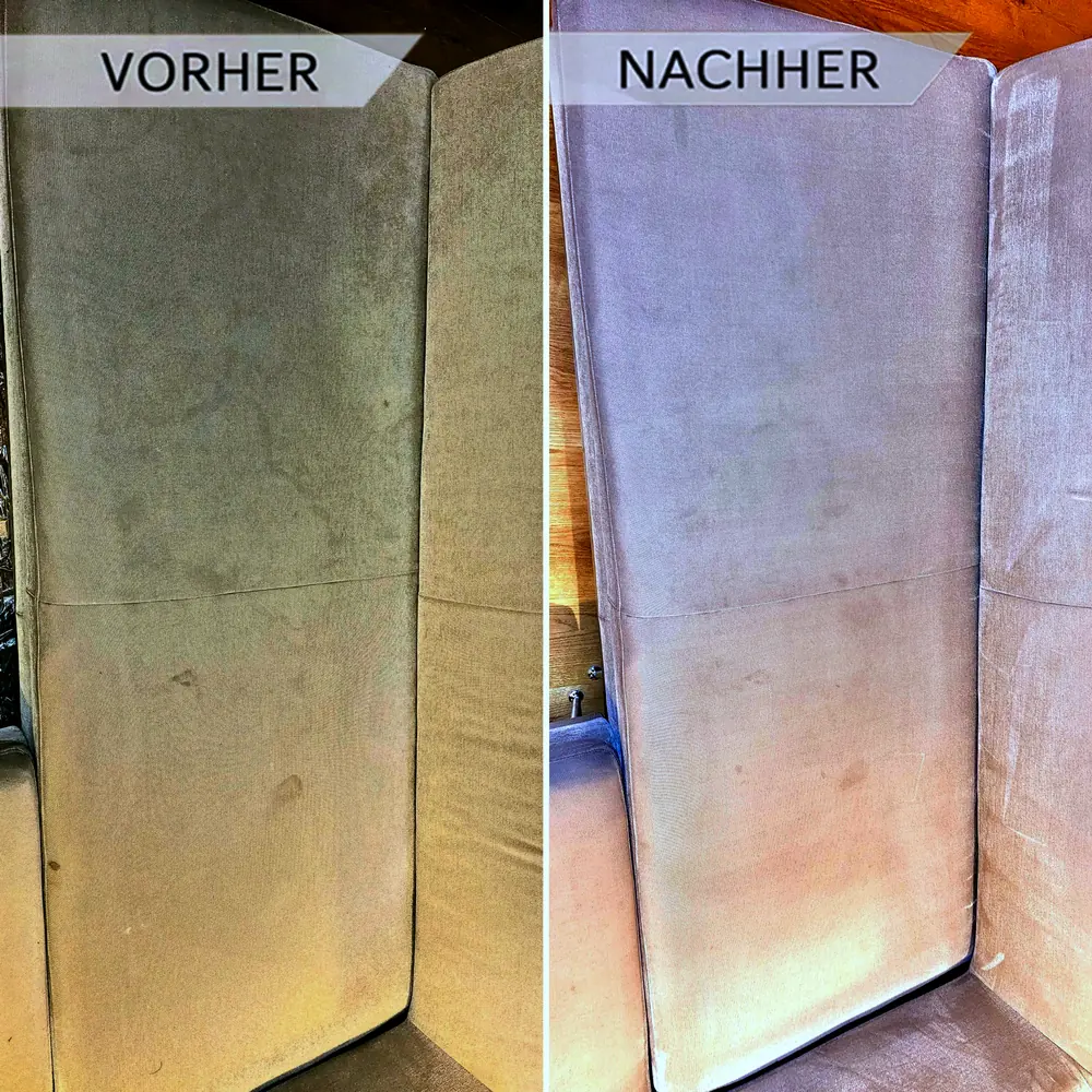 Matratze vor und nach der Matratzenreinigung