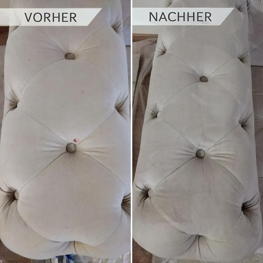 Matratze vor und nach der Matratzenreinigung