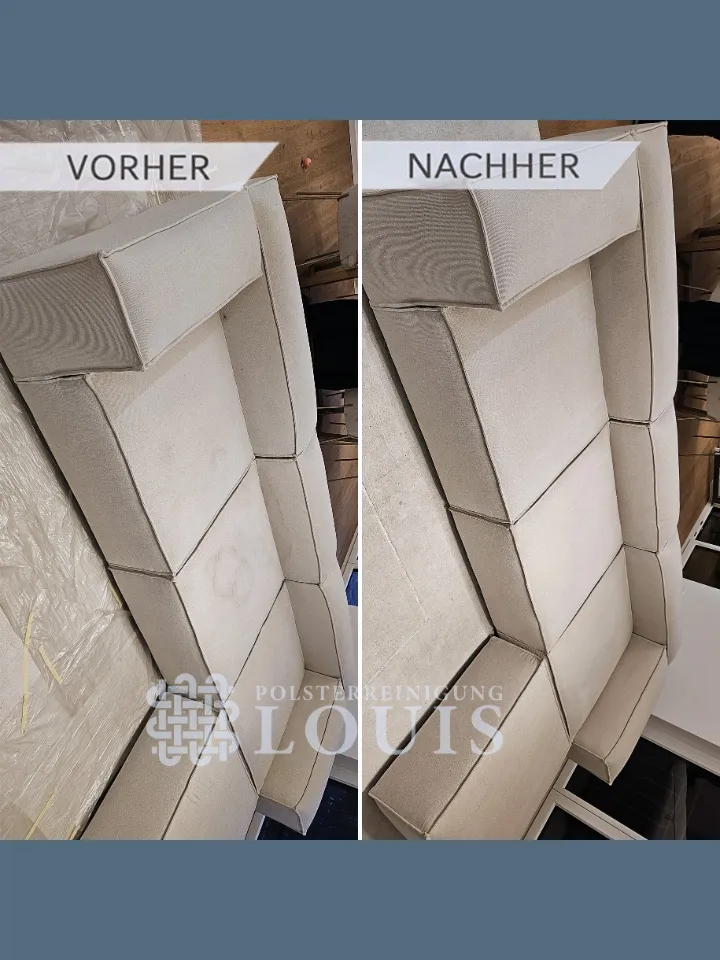 Vorher Nachher Vergleich der Polsterreinigung