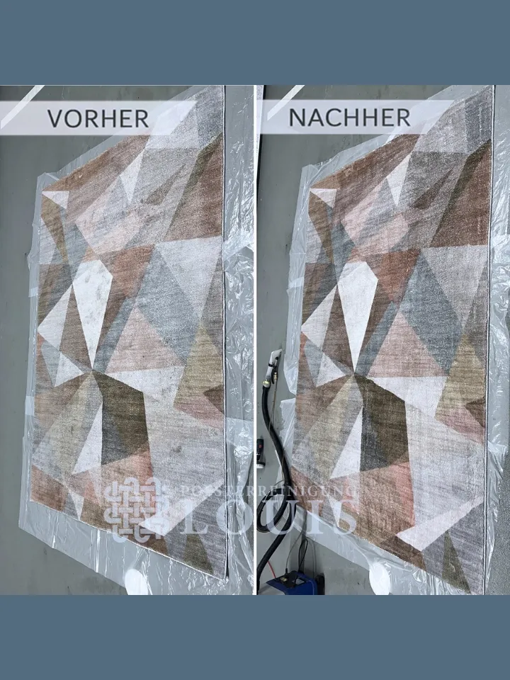 Direkter Vergleich vor und nach der Polsterreinigung